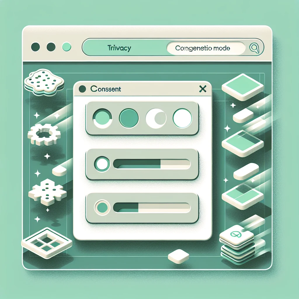 Ilustración de navegación privada y cookies