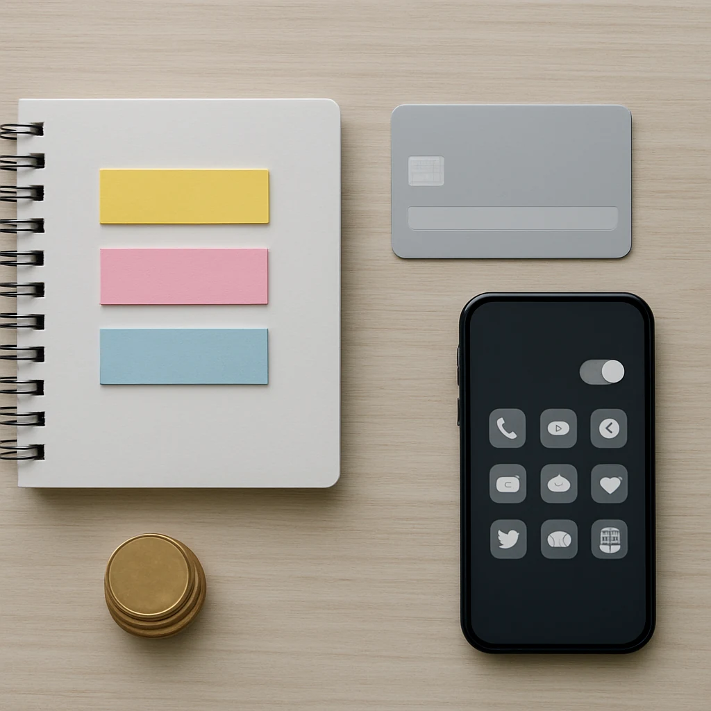 Ilustración de hoja de control de gastos