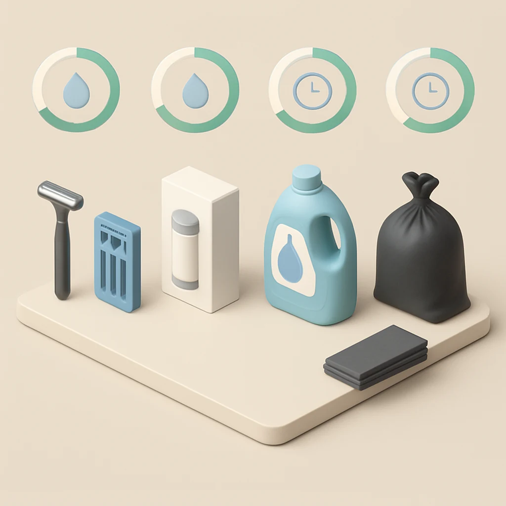 ilustración de lista de consumibles con ciclos