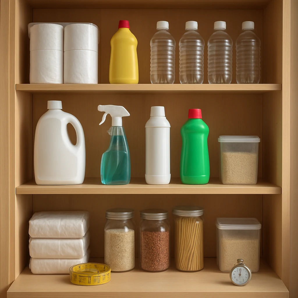 ilustración de estantería con stock razonable