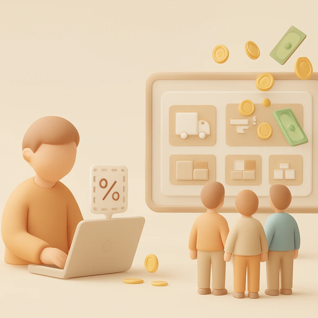 Ilustración del artículo: Ahorro en equipo: compra online con otros y paga menos