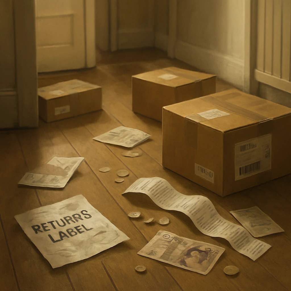 Shopping basket with discount tags