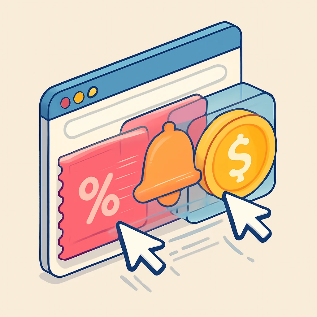 Ilustración genérica de navegador con extensiones