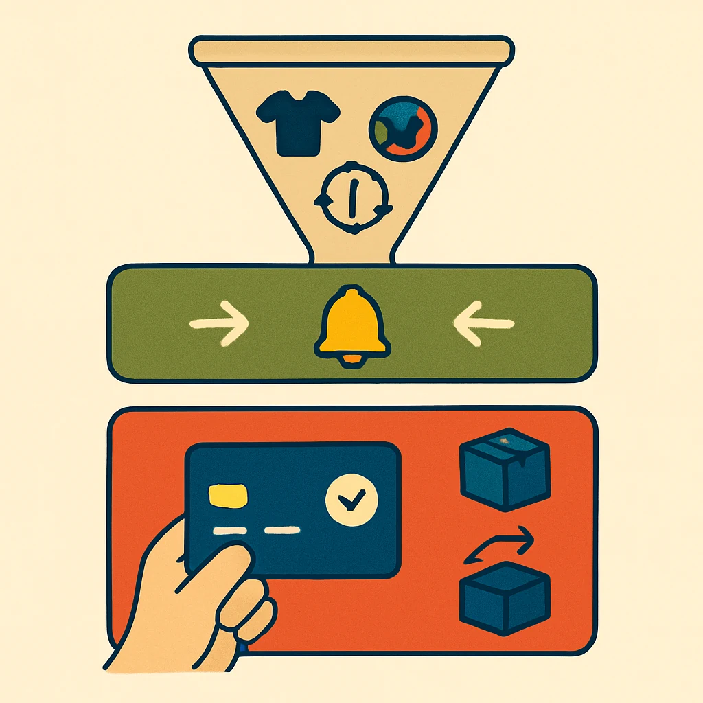 ilustración de listas de deseos y alertas