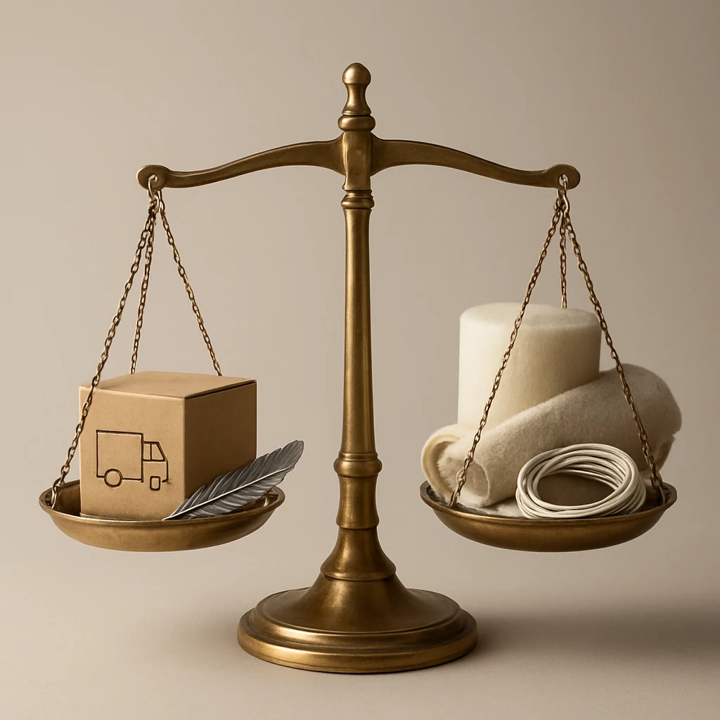 Ilustración de cálculo de envío vs compra