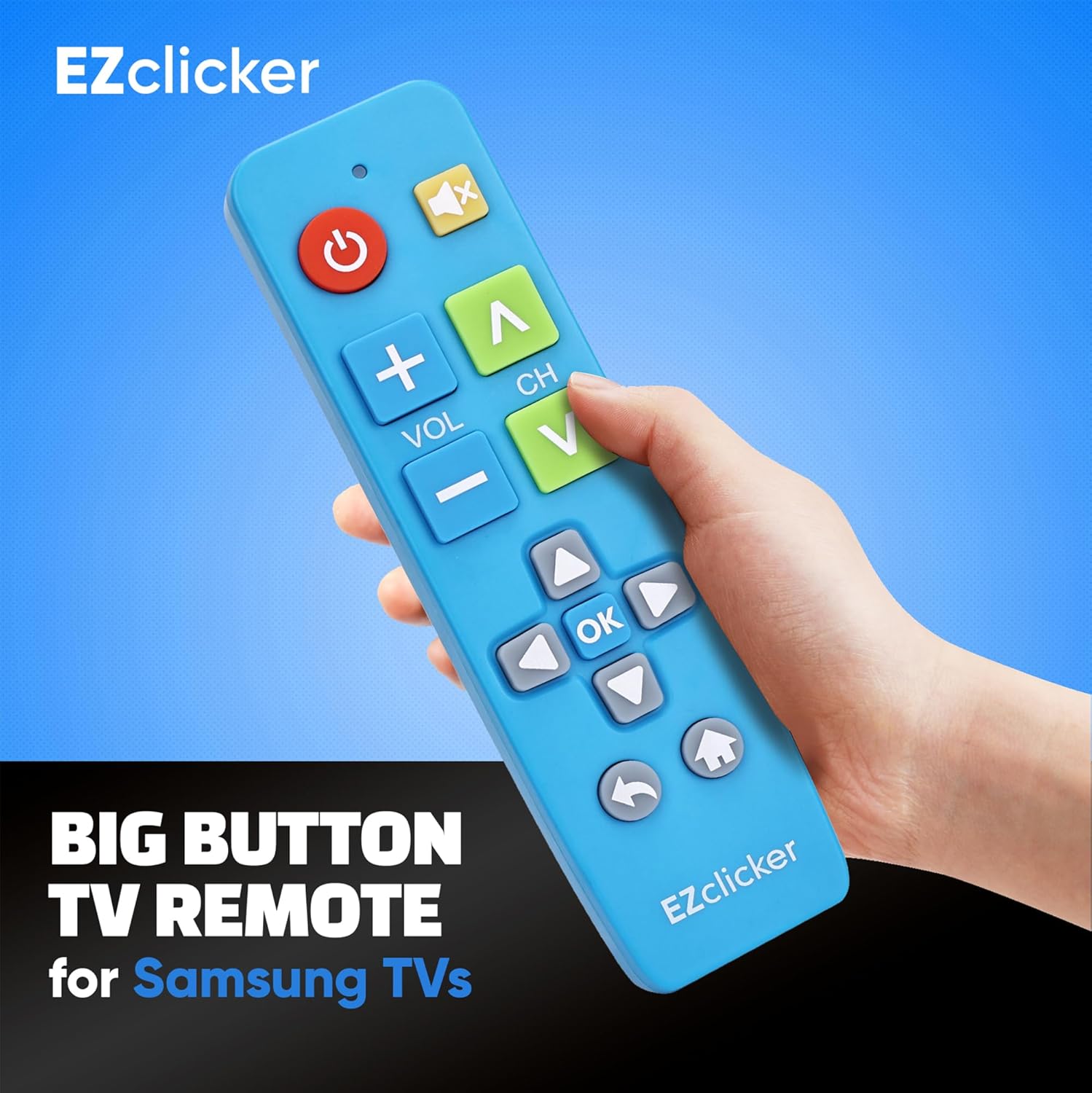 Thumbnail 1 de Samsung Replacement TV Remote with Big Buttons (Blue) – Easy for Seniors