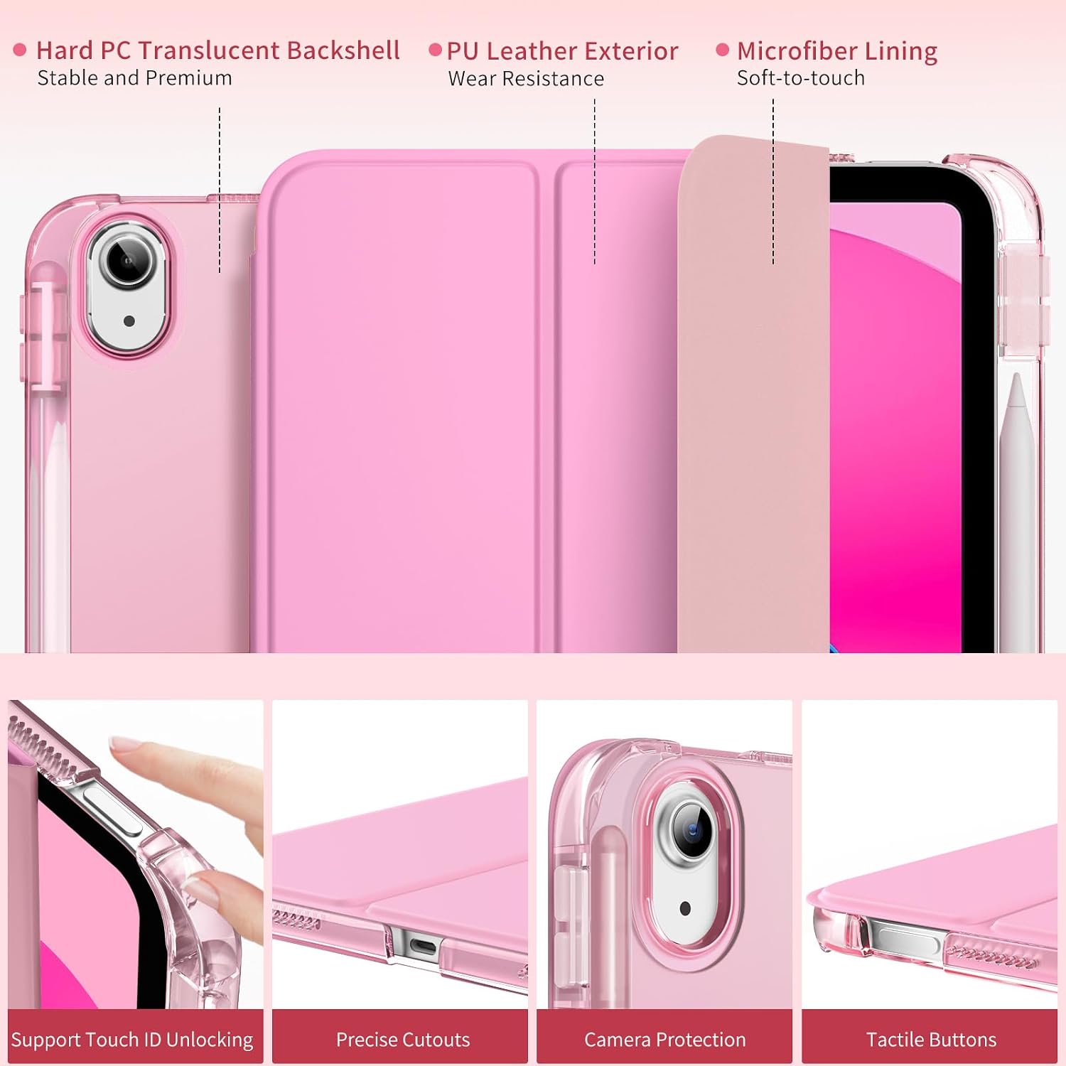 Thumbnail 2 de MoKo iPad A16 Case 11-inch Slim Pink