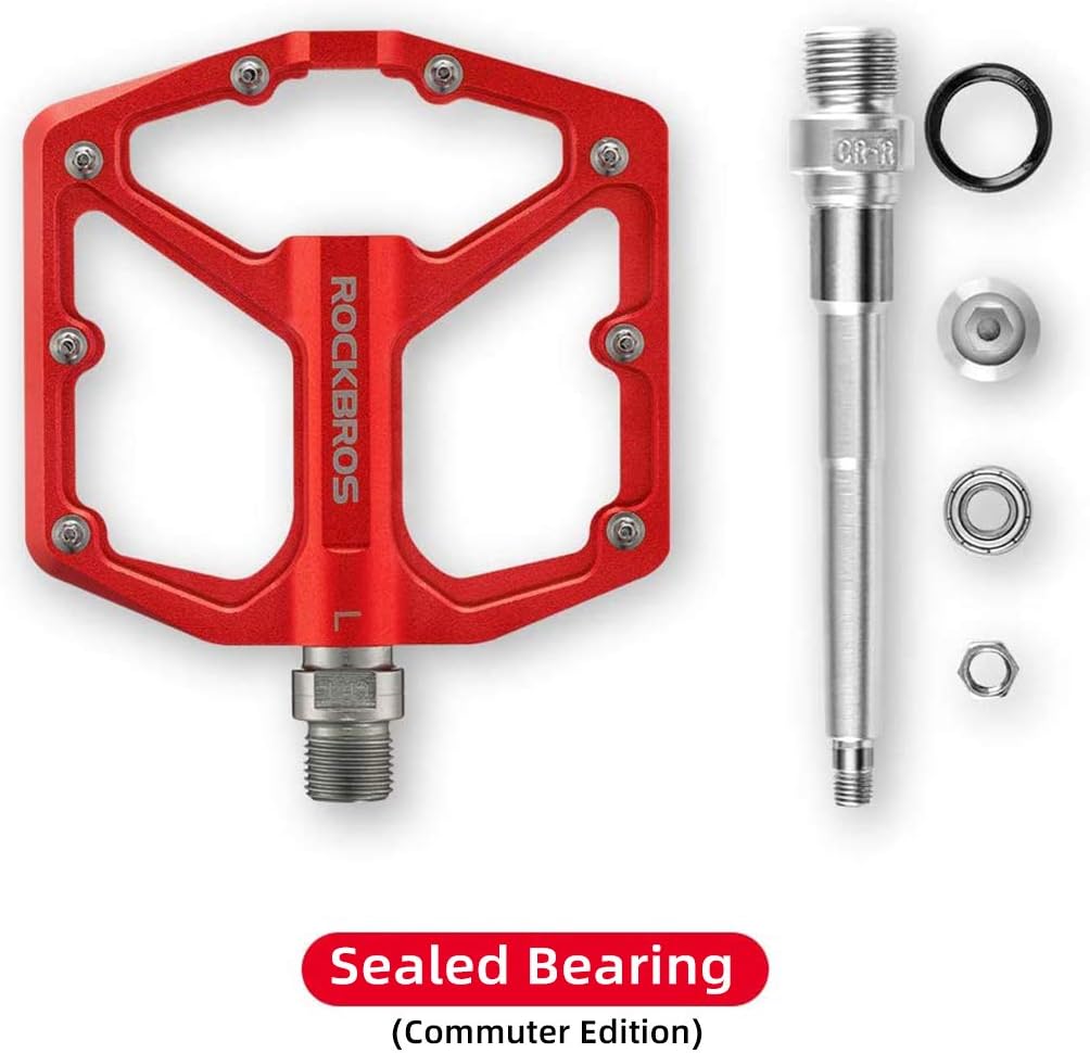 Thumbnail 3 de ROCKBROS Aluminium Mountain Bike Pedals (9/16in) – Anti-Slip, Sealed Bearings, 303g