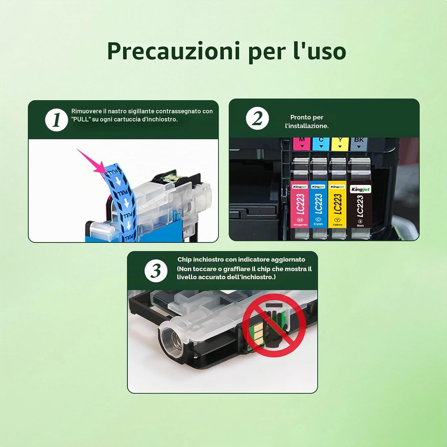 Thumbnail 3 de KINGJET LC223XL Multipack cartucce compatibili per Brother LC223 e LC221