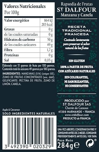 Detalle 2 de St Dalfour MANZANA & CANELA mermelada 284 g 🍯