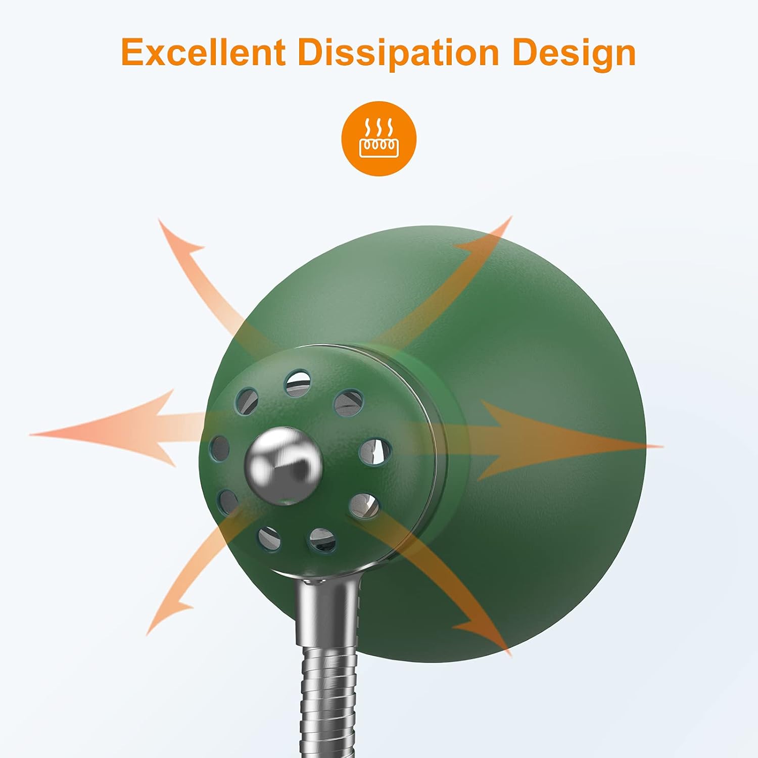 Thumbnail 5 de LEPOWER metal desk lamp with adjustable goose neck (green) for study and office use