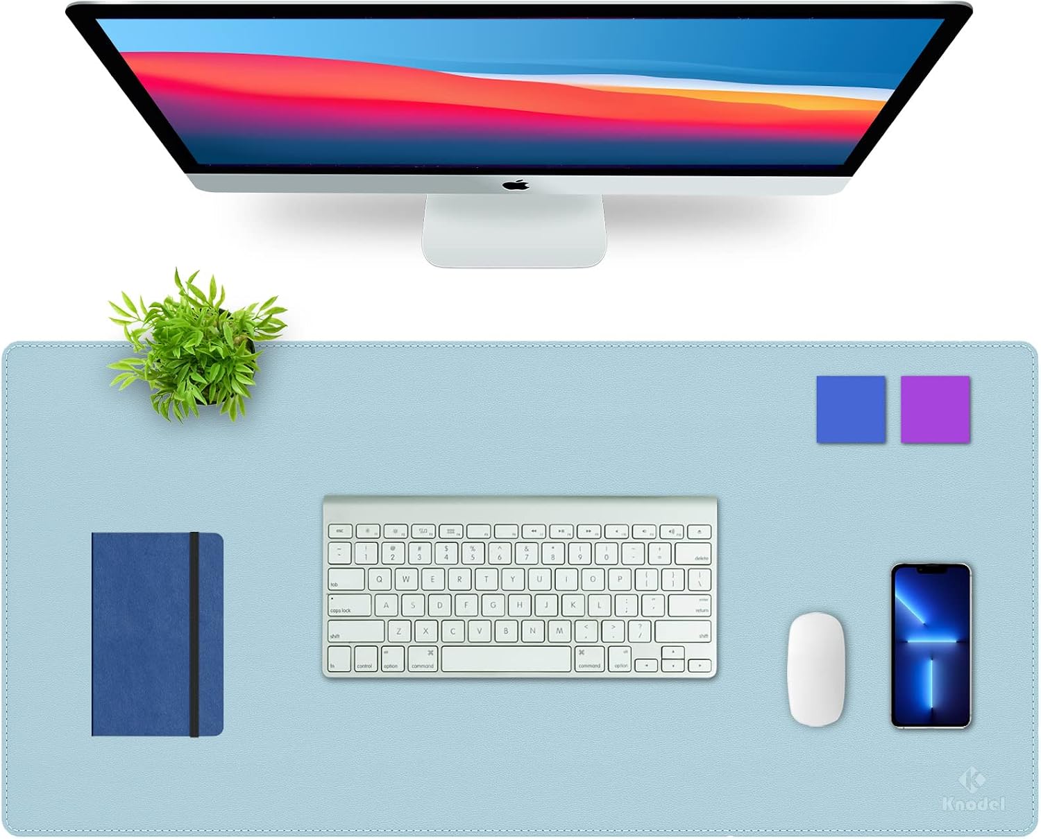 Thumbnail 6 de K KNODEL Sewing Leather Desk Mat (Large) – Waterproof PVC leather mouse and keyboard pad for home and office