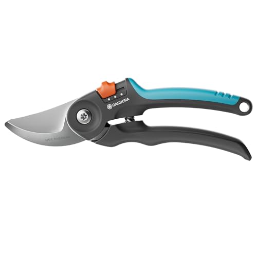 Detalle de Gardena PremiumCut Flex Gartenschere – Bypass-Schnitt, 24 mm, ergonomische Griffe, PowerCoating