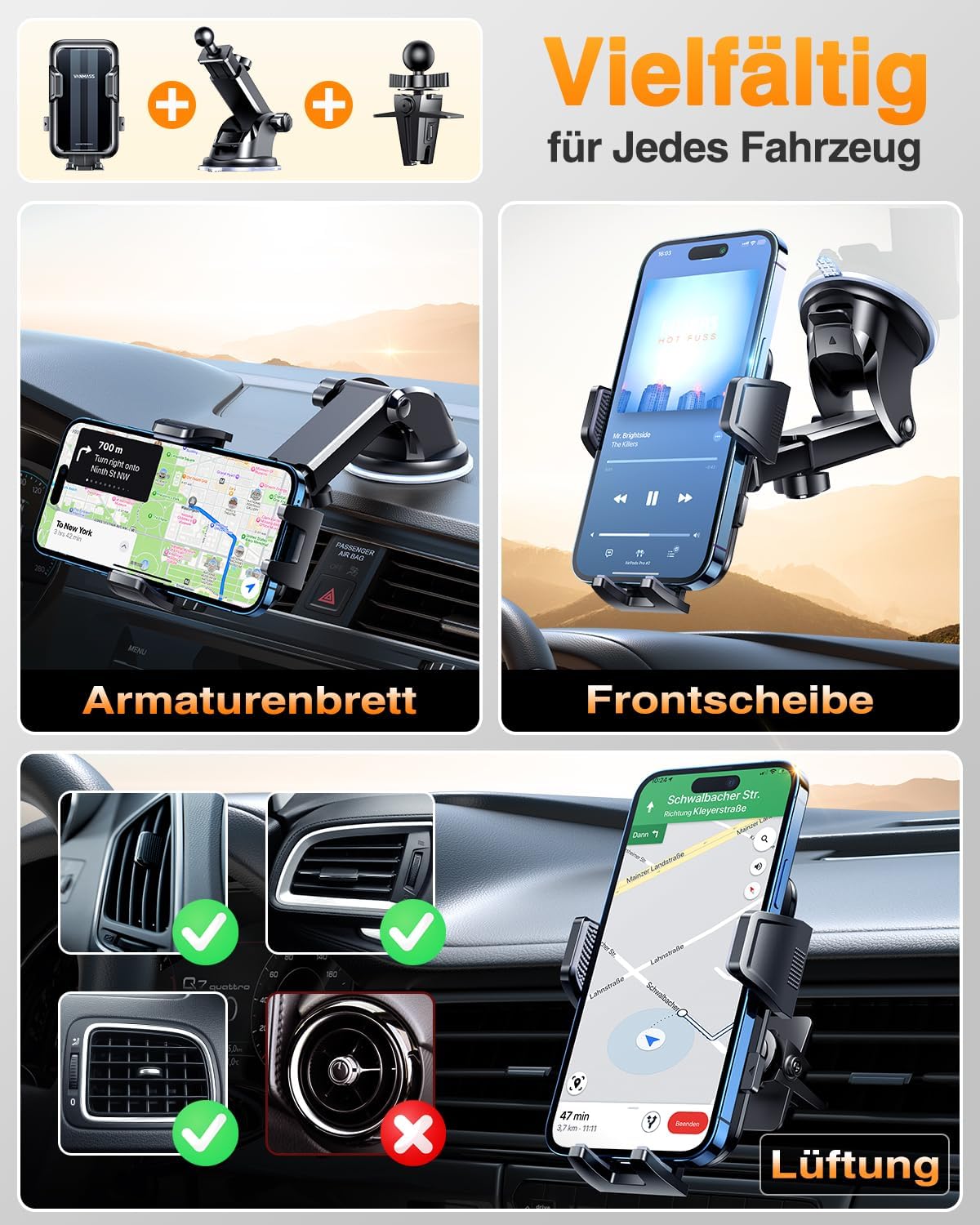 Thumbnail 6 de VANMASS 2026 Handyhalterung Auto 360°
