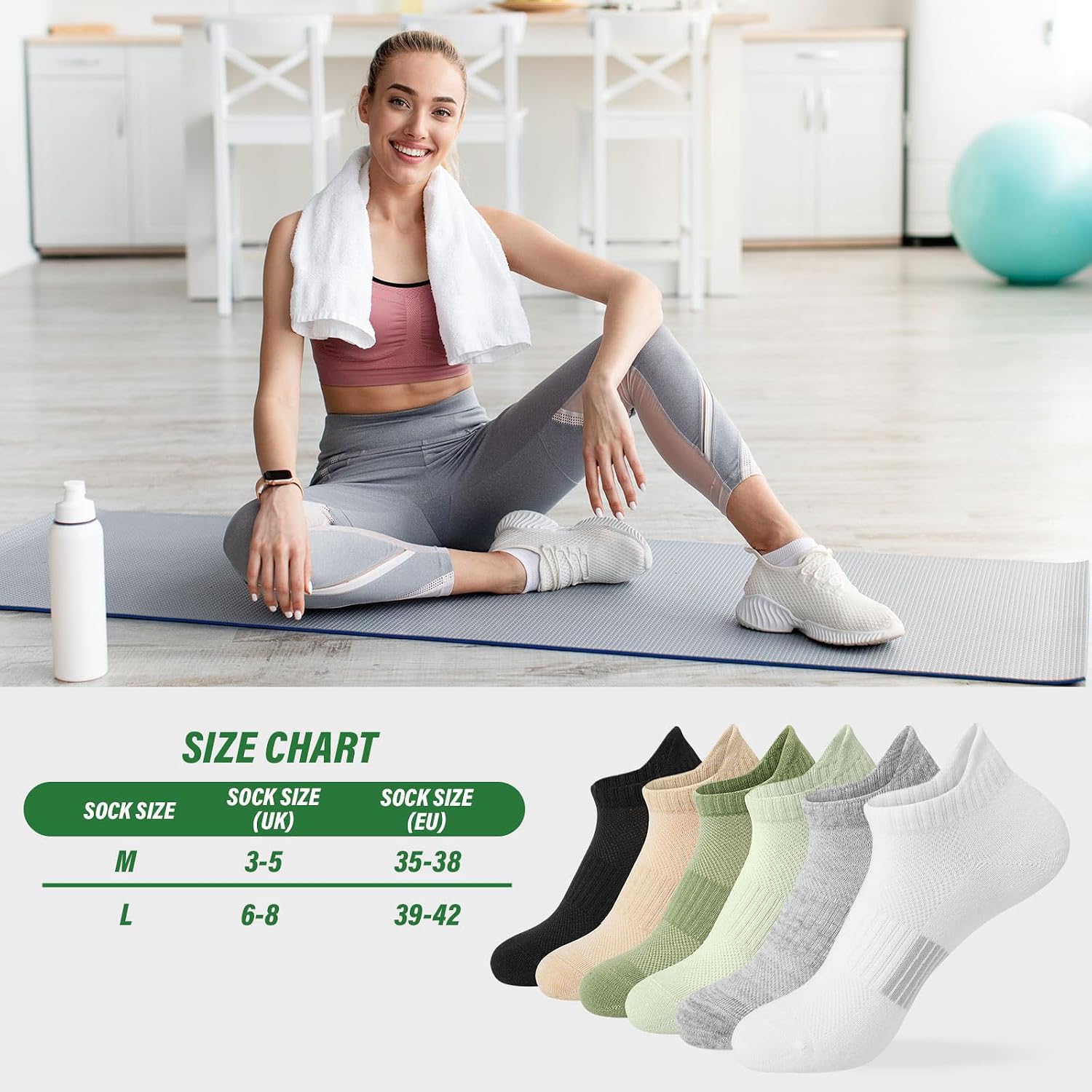 Thumbnail 6 de Blu Ninfee Bambus Sneaker Socken Damen 39–42