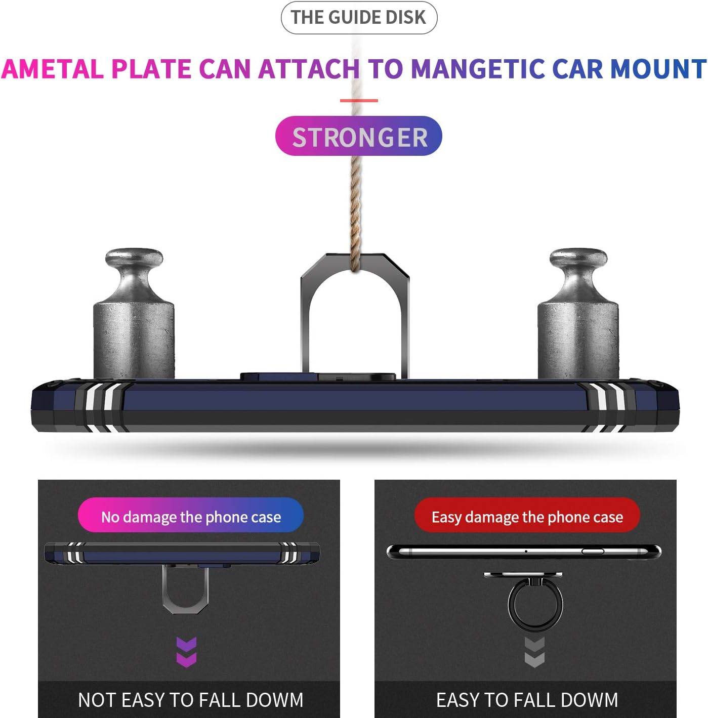 Thumbnail 5 de LeYi Case for Samsung Galaxy A32 5G with 360° Ring Holder + 2 Tempered Glass Screen Protectors (Blue)