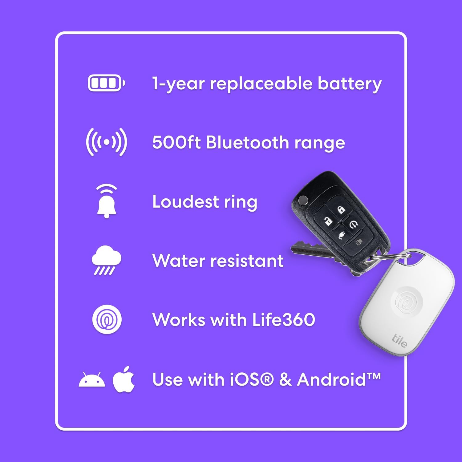 Thumbnail 6 de Tile Pro Bluetooth Tracker Pack of 2 — Key Finder