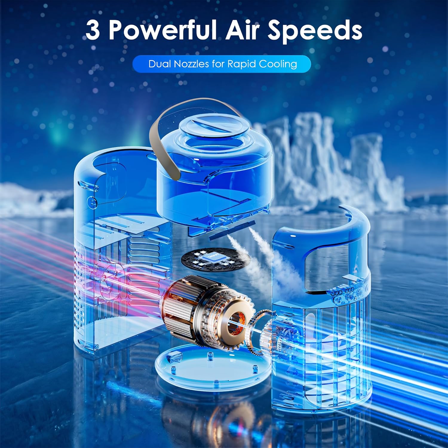Thumbnail 3 de Portable Air Conditioners, Evaporative Cooler 4-in-1 with 1500ML Tank and USB-C Power