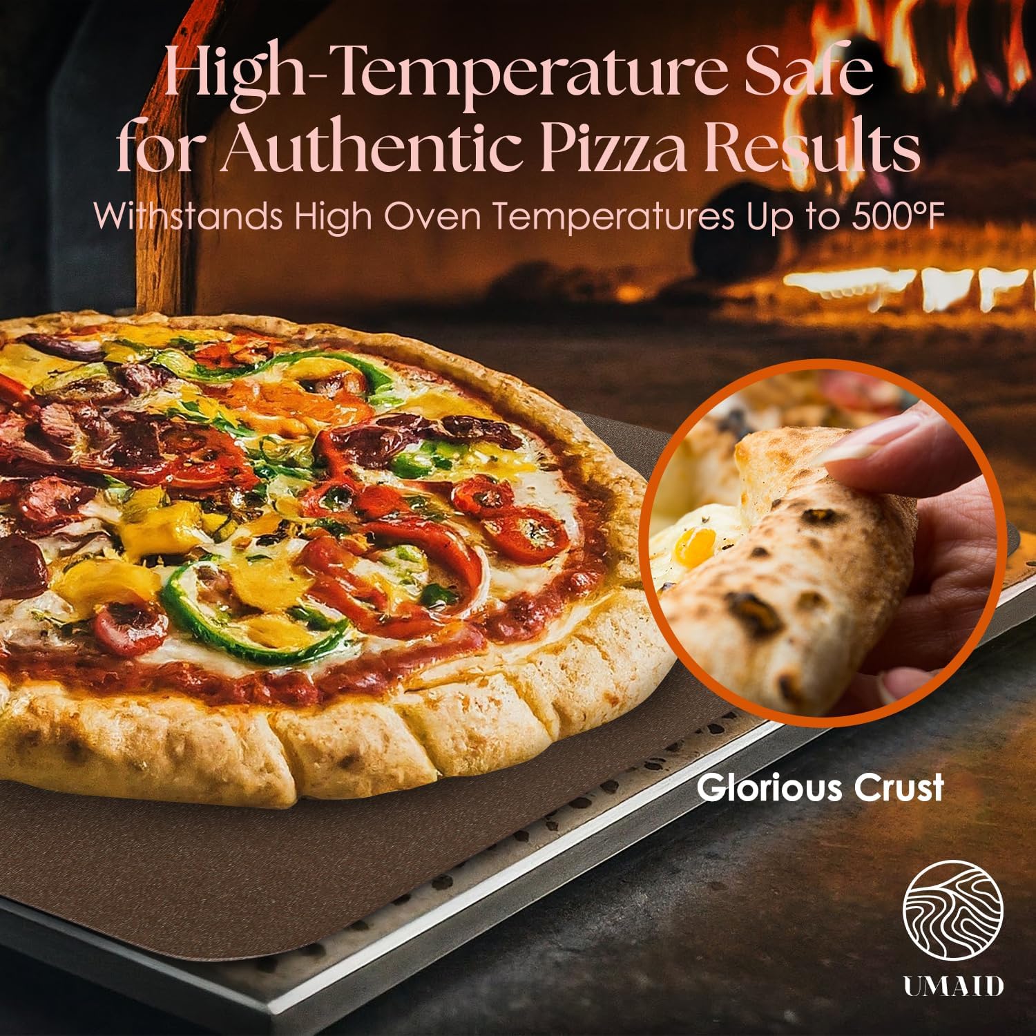 Detalle 2 de UMAID Pizza Steel for Oven & Grill (16"x13.4", 1/4" thick) — pre-seasoned carbon steel baking steel