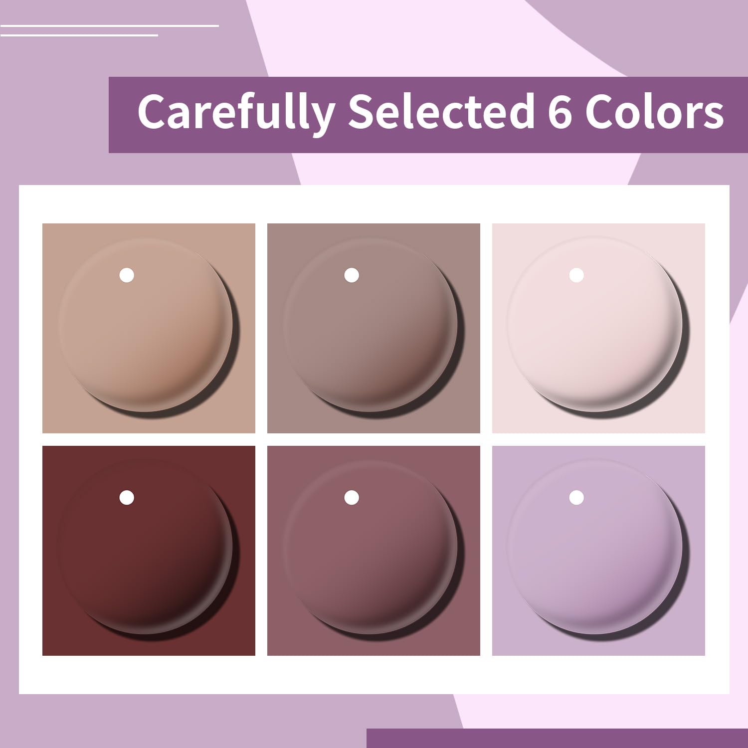 Thumbnail 1 de OpenLive 10ml Nude Pink Nail Polish Set (6 Colors) — Quick-Dry Neutral, Brown/Red/Purple Shades