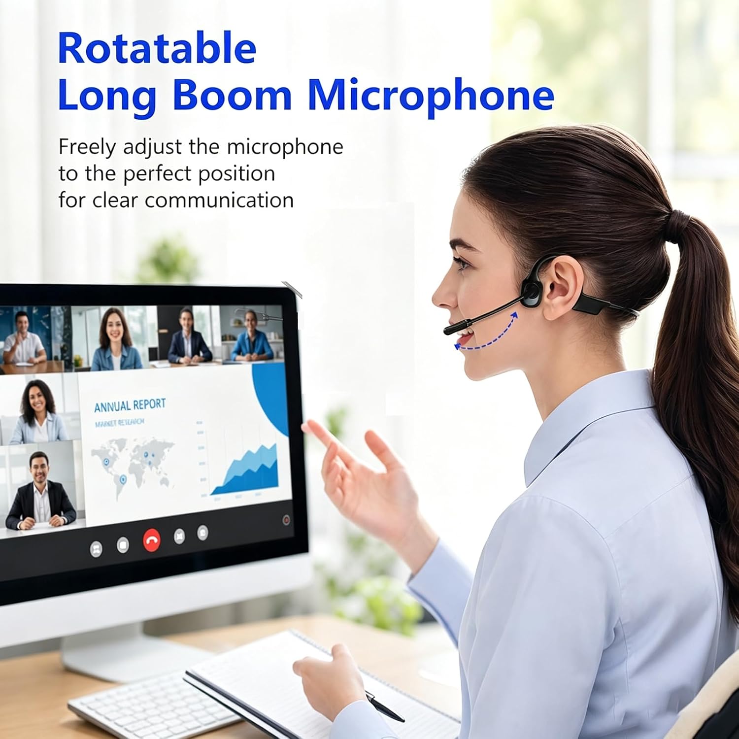Detalle de Open-Ear Bone Conduction Headset with Bluetooth 6.0