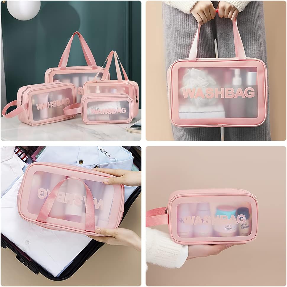 Thumbnail 6 de Aucuu Reise-Kulturbeutel Set (4-teilig) – transparente Kosmetiktaschen mit Organizer & wasserdichtem Flüssigkeitsbeutel