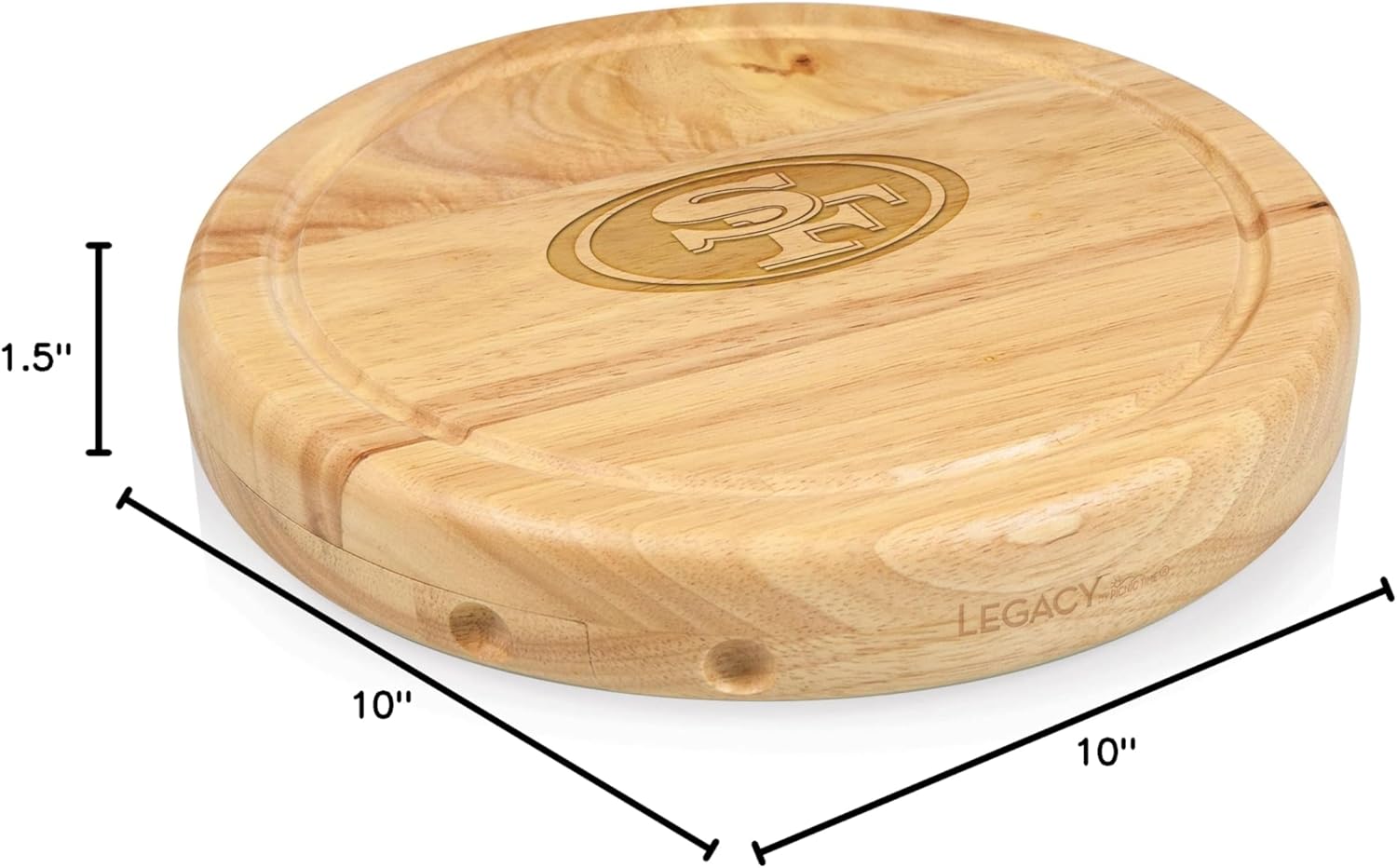 Thumbnail 5 de NFL San Francisco 49ers Circo Cheese Board and Knife Set (Charcuterie Set) — Parawood Cutting Board
