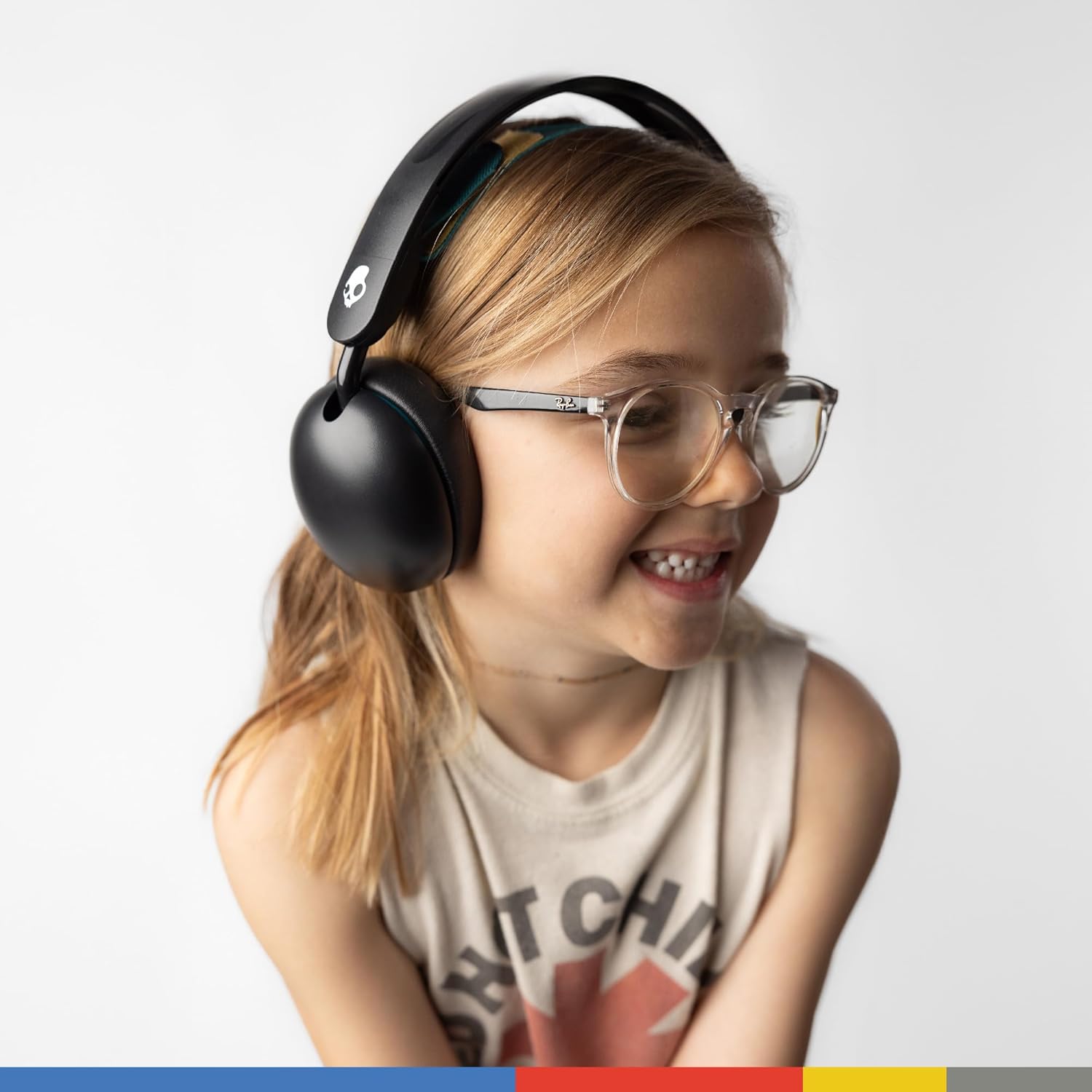 Detalle 2 de Skullcandy Grom Over-Ear Wireless-Kopfhörer (45 Std. Akkulaufzeit) mit Lautstärkebegrenzung – Schwarz