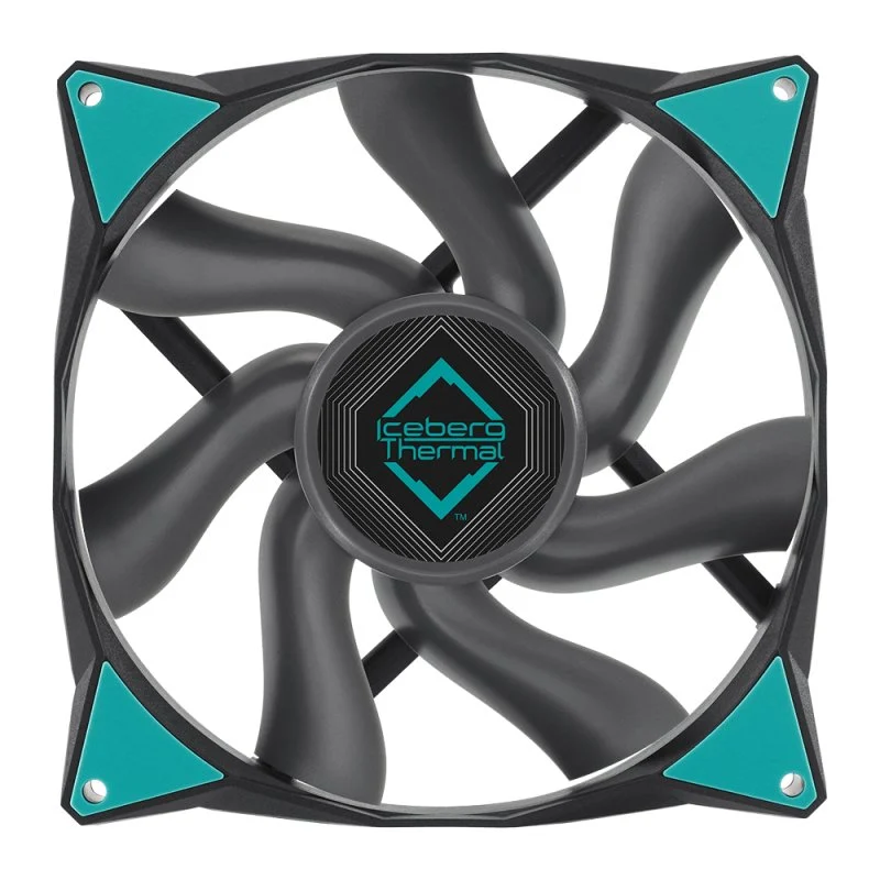 Detalle de Iceberg Thermal IceGALE Xtra: ventilador suplementario de 140 mm para PC, con inicio/parada automático