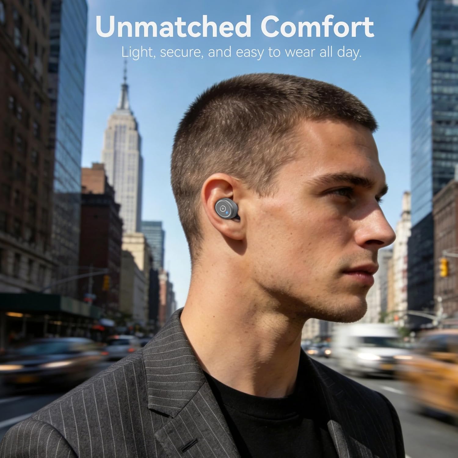 Detalle de TOZO T10 : Écouteurs Bluetooth sans fil 5.3 — confort, étanchéité IPX8 et autonomie jusqu’à 55 h