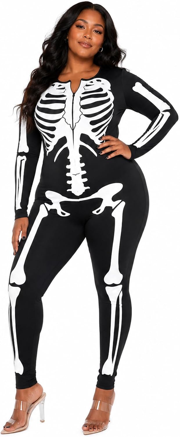 Thumbnail 5 de Tipsy Elves Skeleton Bodysuit, 95% Polyester