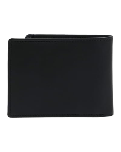 Detalle 1 de Quiksilver Billetera plegable de cuero, negra 👝