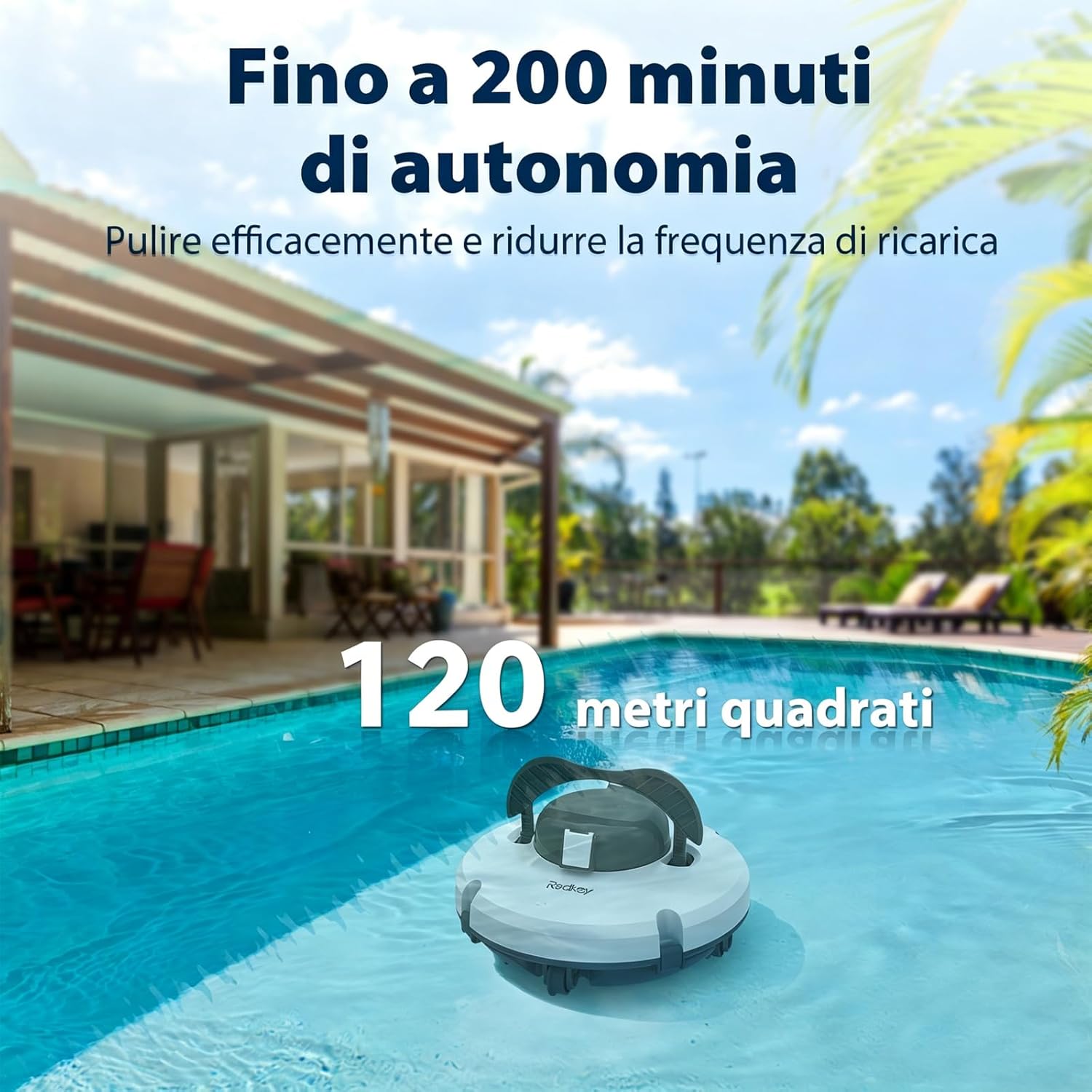 Thumbnail 1 de Redkey Upgrade S100 Robot Piscina: pulizia efficiente fino a 200 minuti per piscine fino a 120 m²