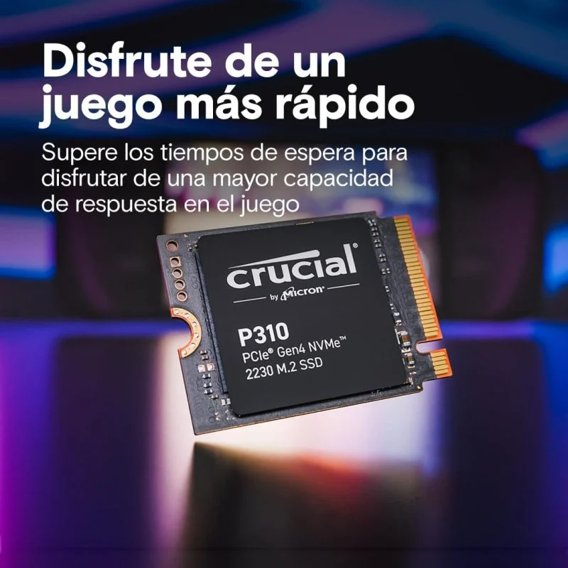 Detalle de Crucial P310 1TB SSD NVMe PCIe Gen4 7.100 MB/s 💾