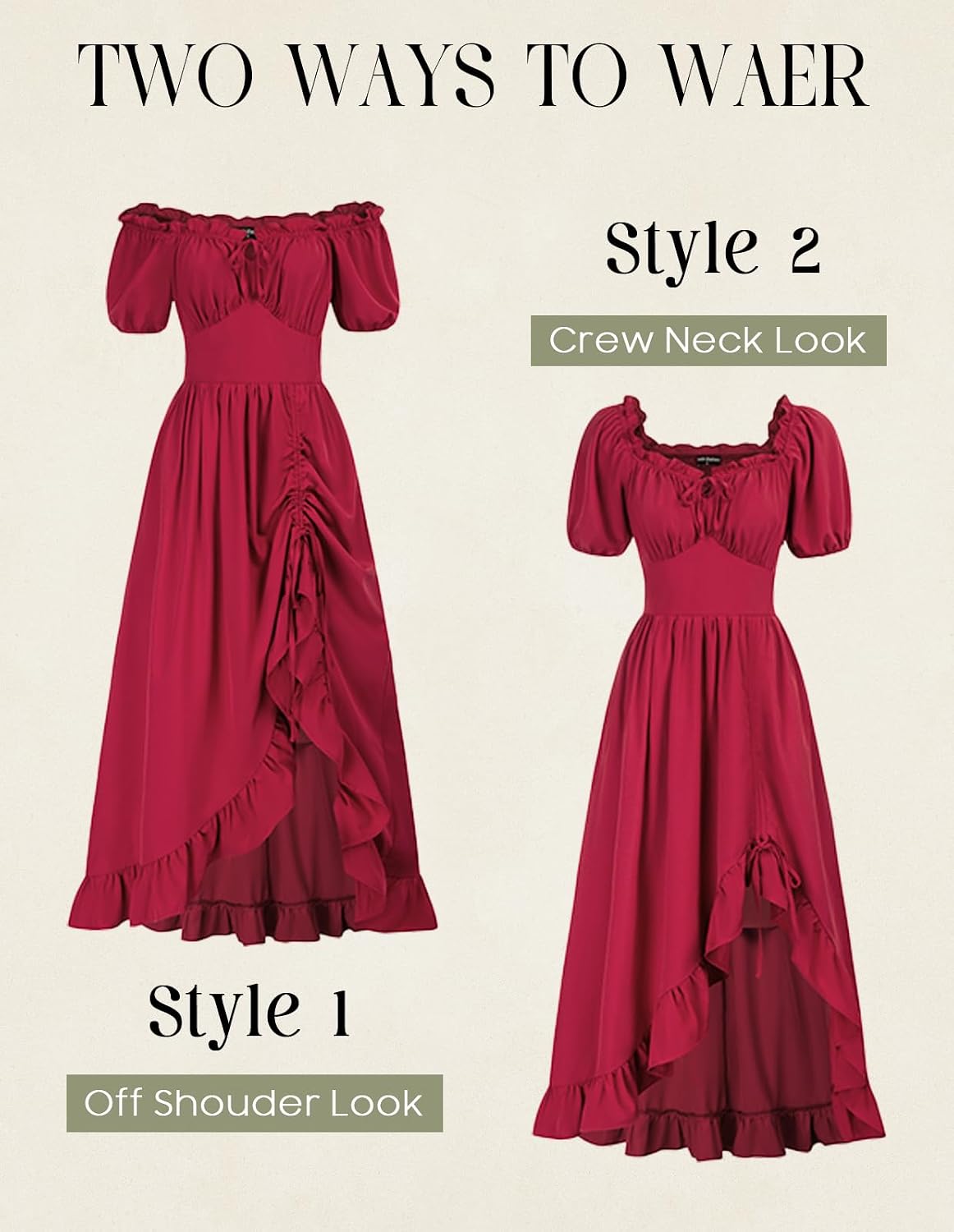 Detalle de Scarlet Darkness Renaissance Dress
