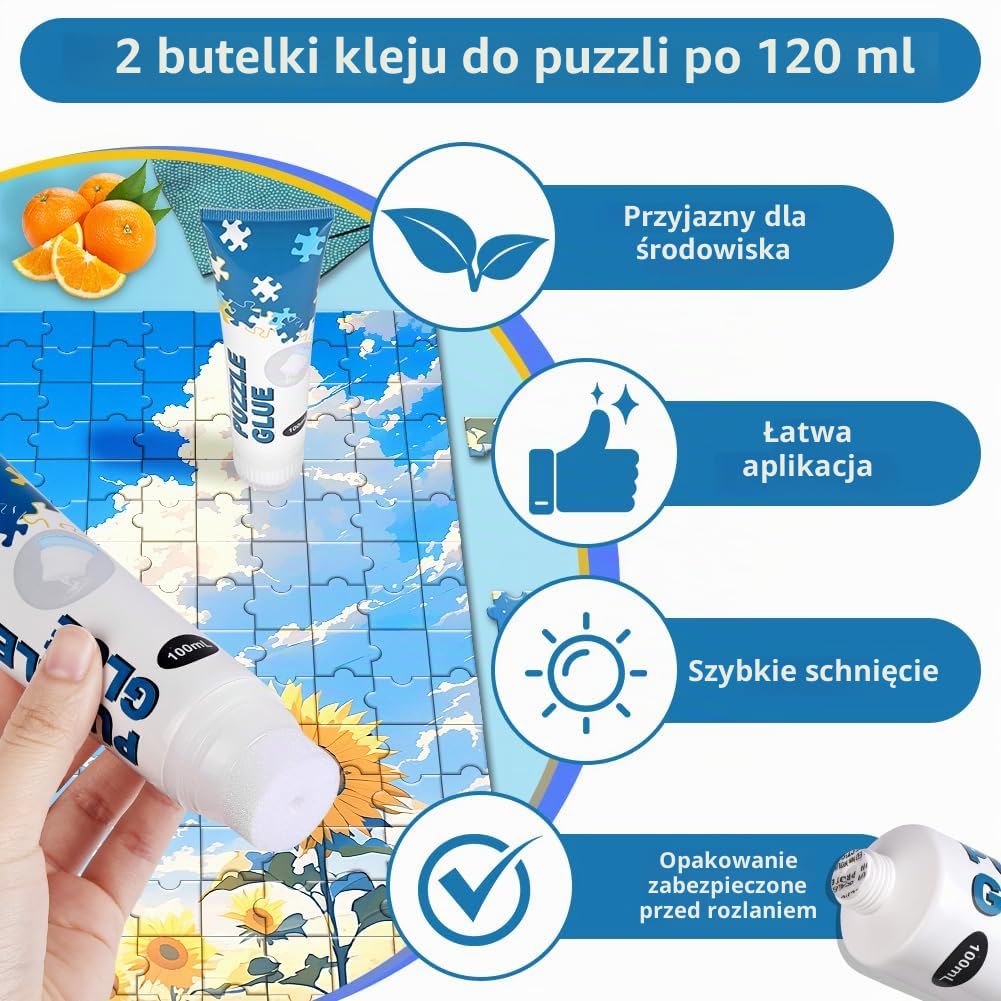 Detalle 2 de Ainiv 4731314 – klej do puzzli PVA 300 ml z aplikatorem gąbkowym