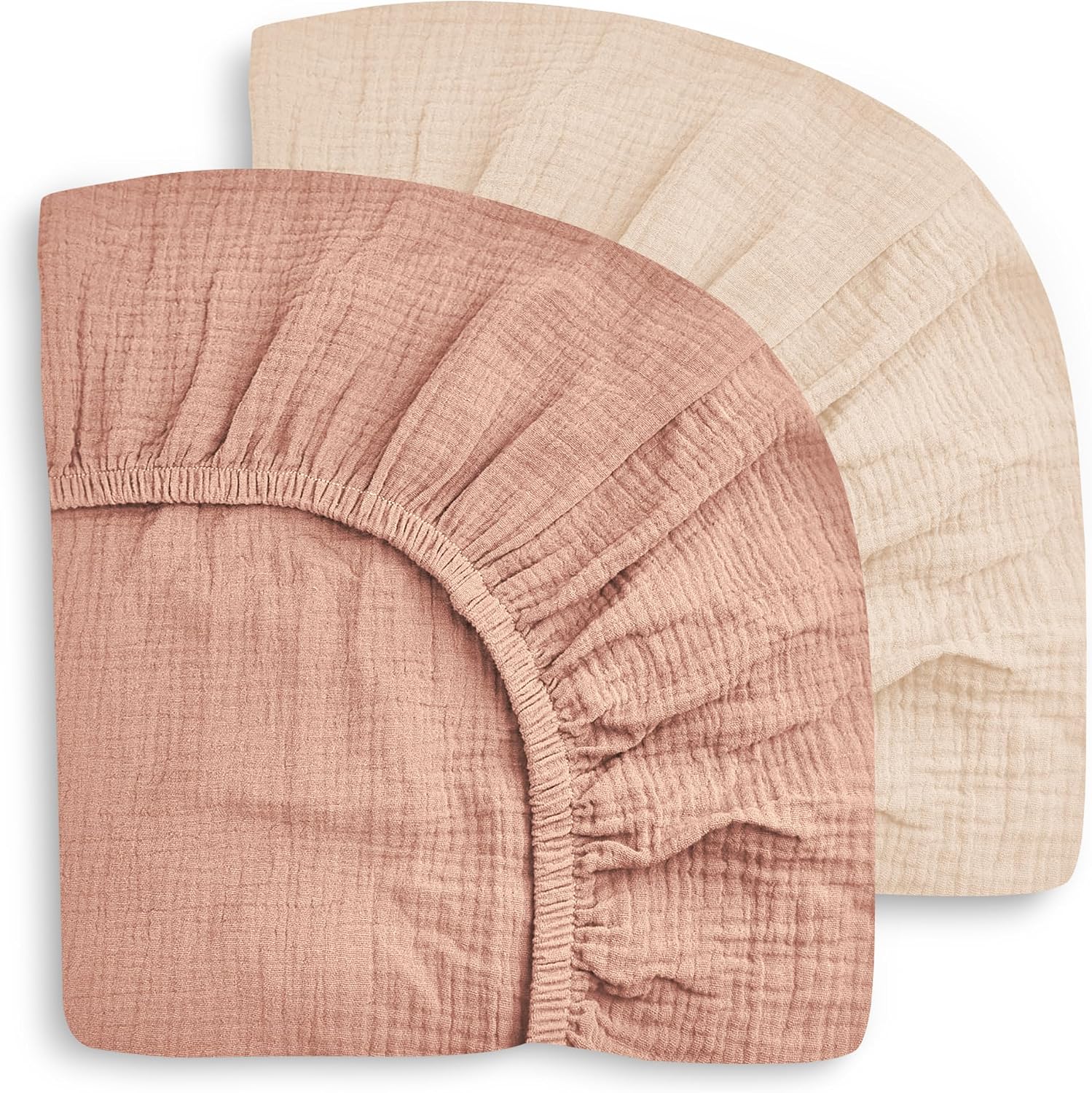 Detalle de SWEET DOLPHIN Muslin Crib Sheets, 2-Pack