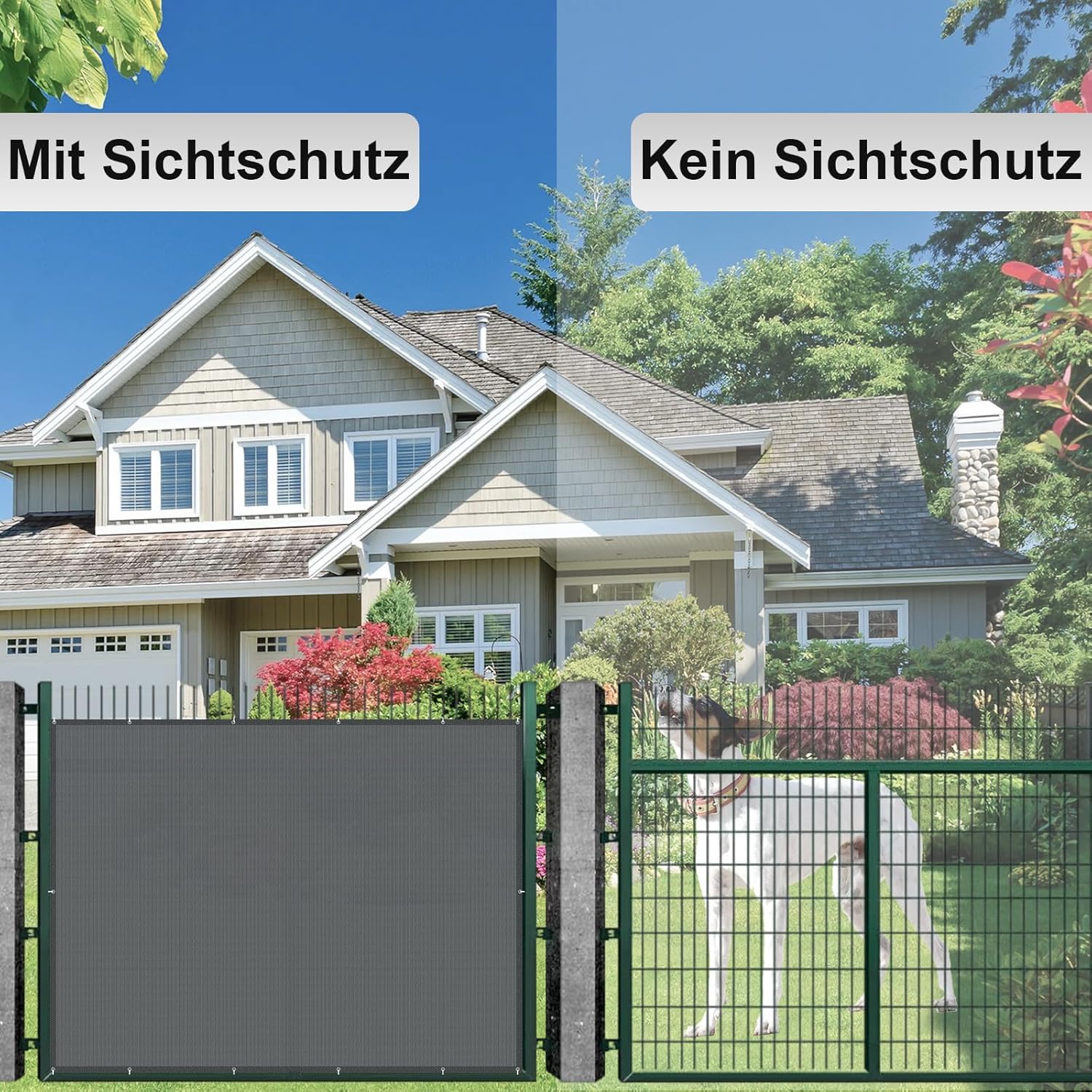 Detalle de AXT SHADE Balkon Sichtschutz Wetterfest 90x500 cm – Anthrazit
