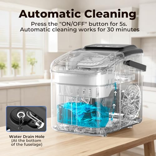 Thumbnail 3 de Acmeenjoy Ice Maker Machine Counter Top: Portable, Self-C Cleaning, 8 Cubes in 6 Minutes