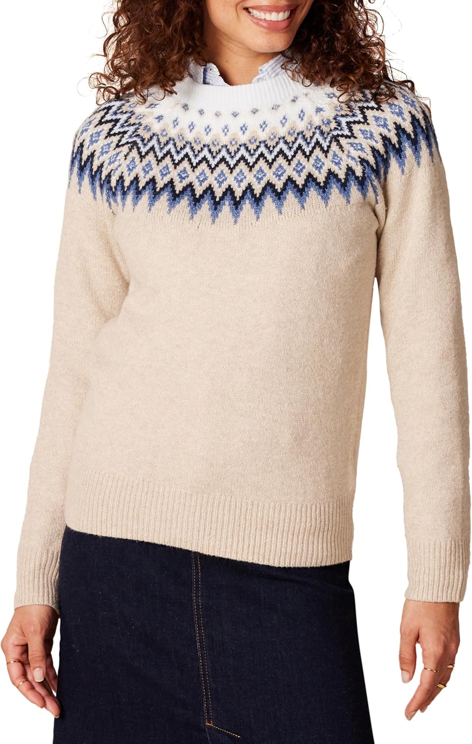 Thumbnail 4 de Amazon Essentials Women's Fair Isle Christmas Crewneck Jumper