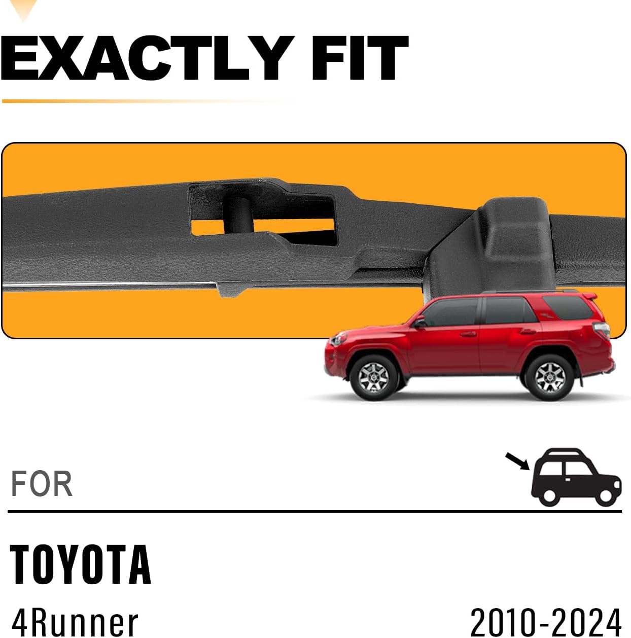 Detalle de AUTOBOO 12 Inch Rear Wiper Blade Replacement for Toyota 4Runner (2010-2024) — OEM-Quality, Easy Install