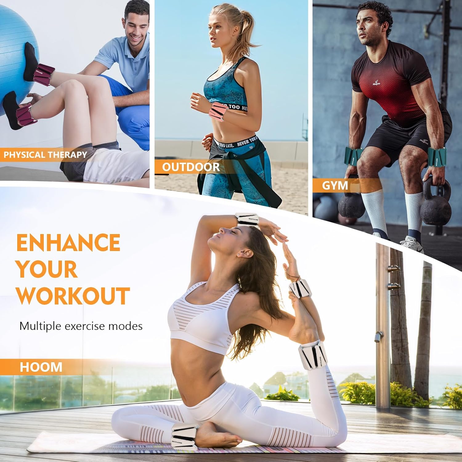 Thumbnail 6 de BECOJADDE Ankle Weights 1–3 lb Each