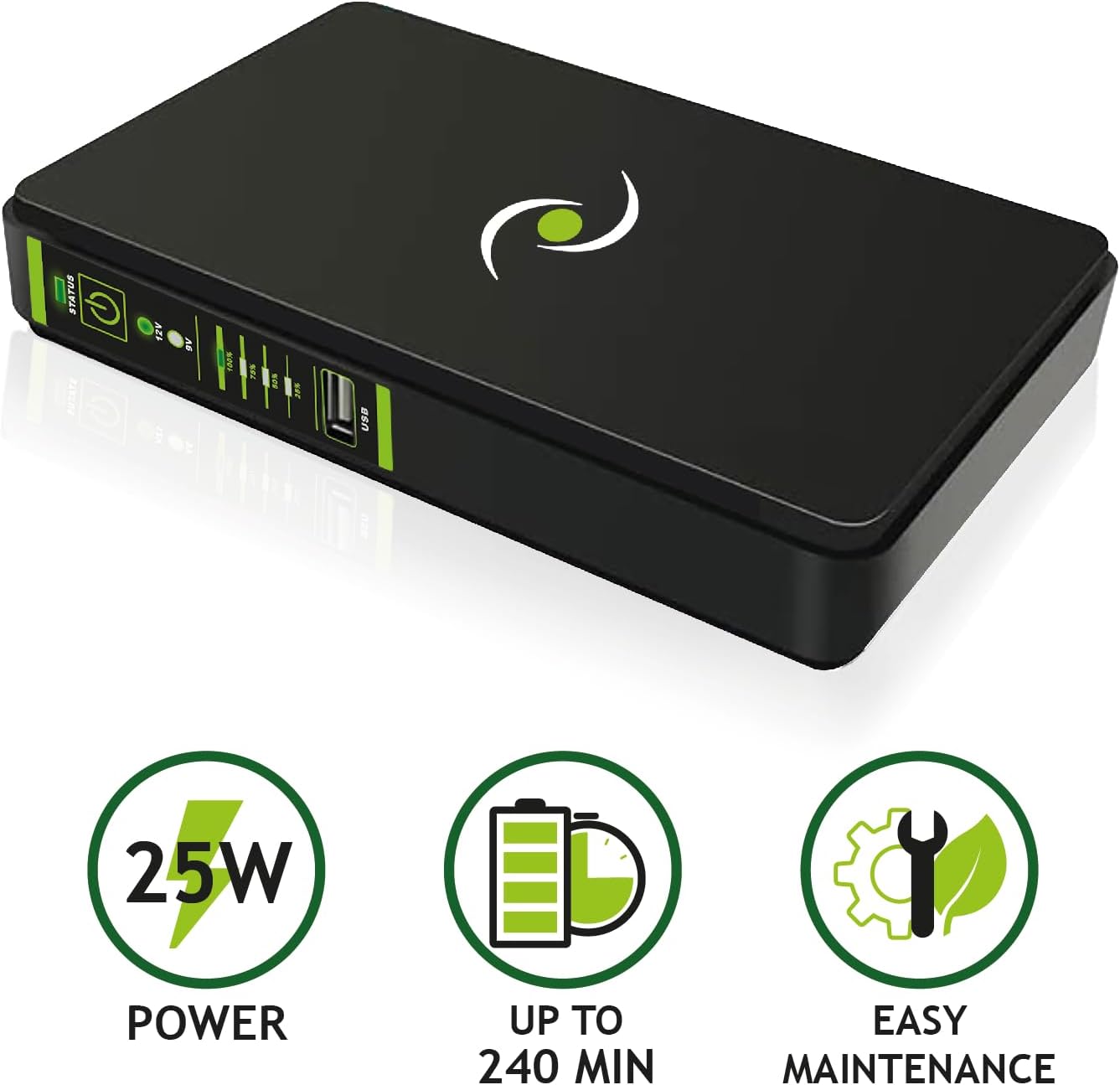 Thumbnail 1 de Tecnoware Power Systems UPS ERA PLUS DC per WiFi/Modem e videosorveglianza, Powerbank 8800mAh, POE 24/48VDC