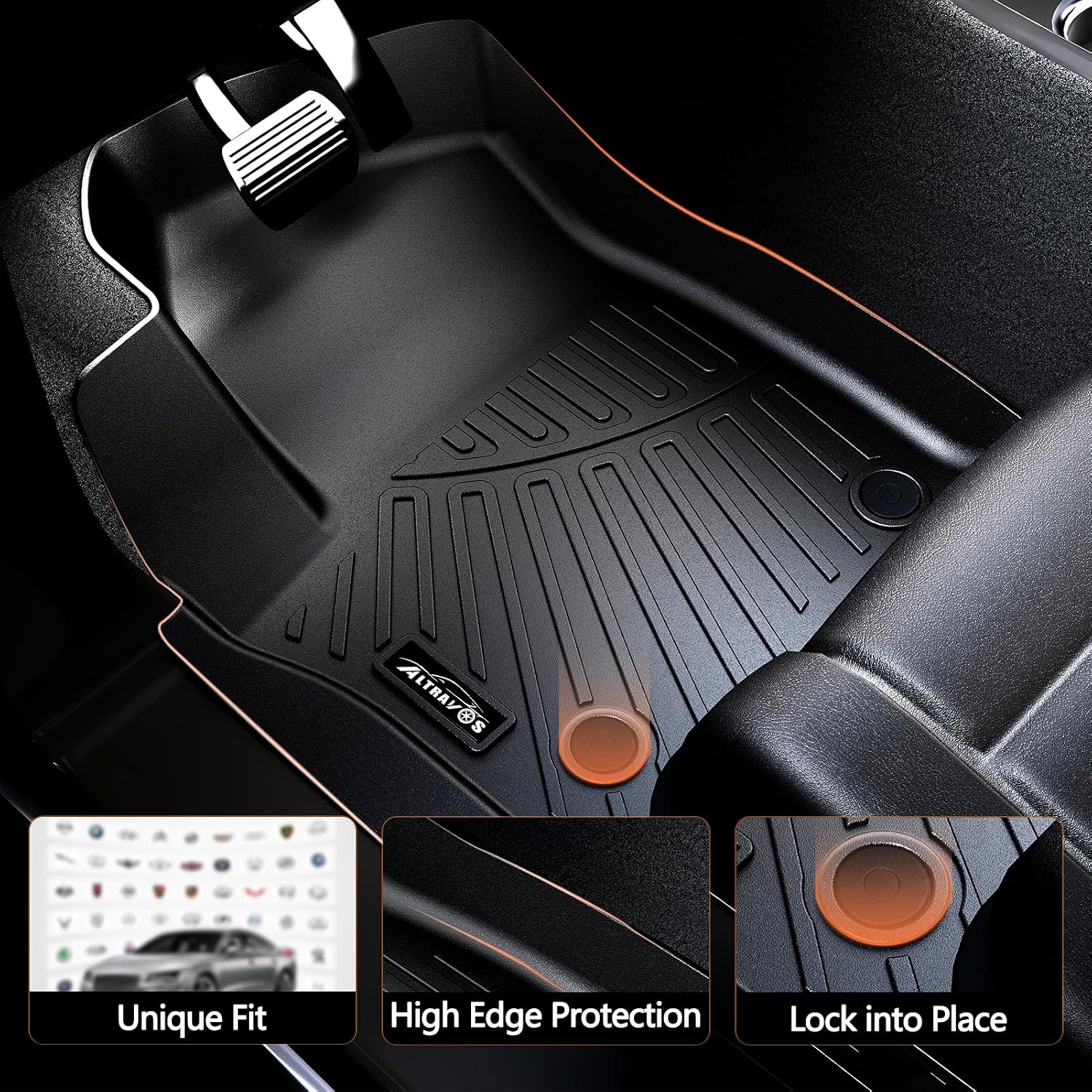 Detalle de AltraVos floor mats in TPE