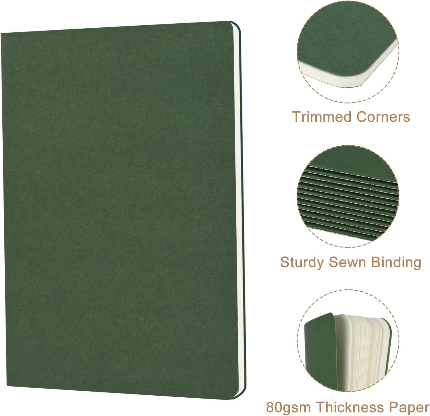 Detalle de ZCZN A5 Lined Notebooks 12 Pack 60pp