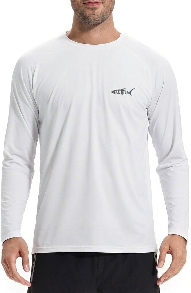 Detalle de DEHORU rashguard met lange mouwen voor heren, UPF 50+, ademend en sneldrogend