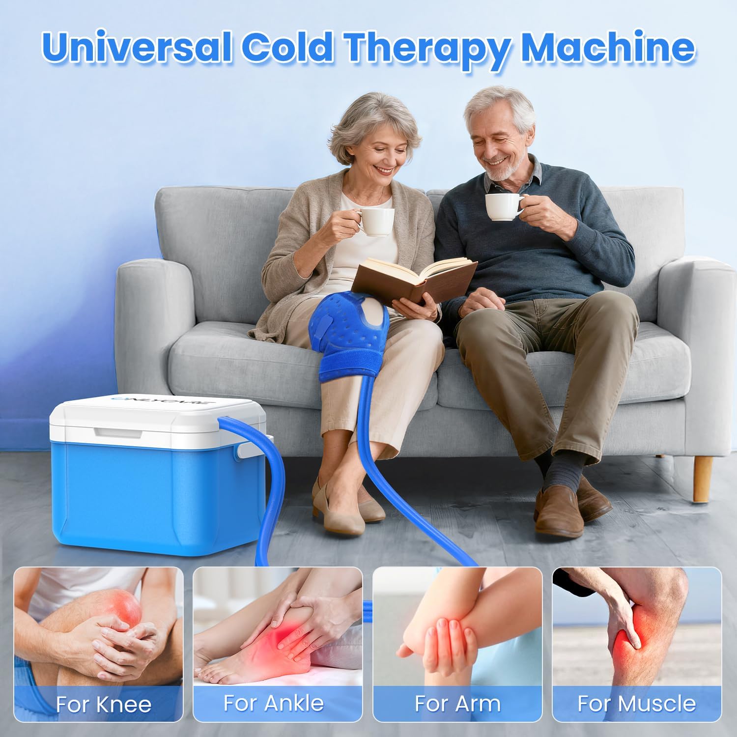 Thumbnail 6 de ONLYCARE CM02 Knee Ice Machine, Remote-Controlled Cold Therapy with 7-Quart Tank
