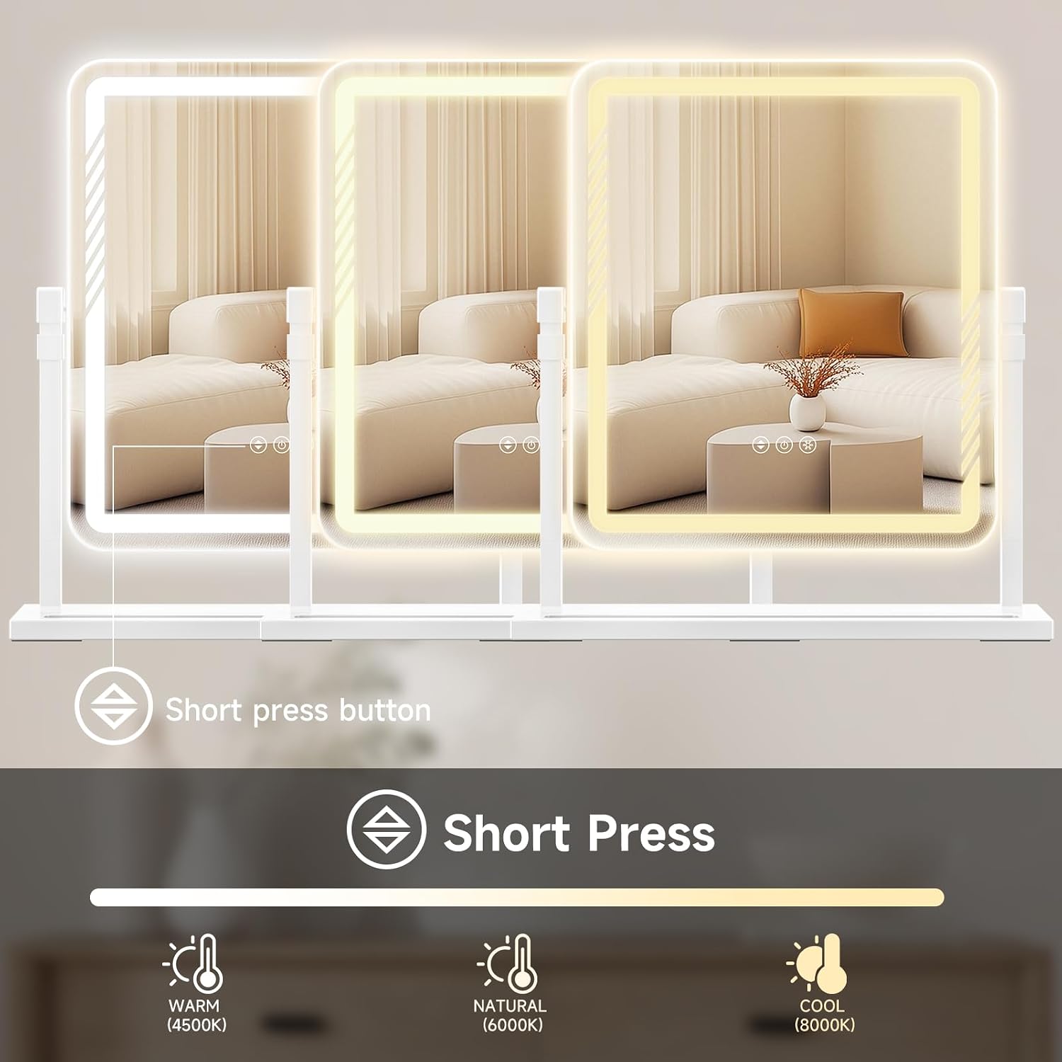 Thumbnail 3 de Kcavvi Vanity Mirror 17.5in 360° Rotation