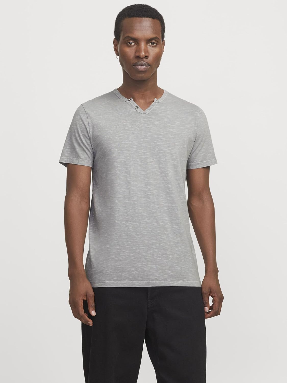 Thumbnail 1 de JACK & JONES T-Shirt melange con scollo a goccia Split Neck