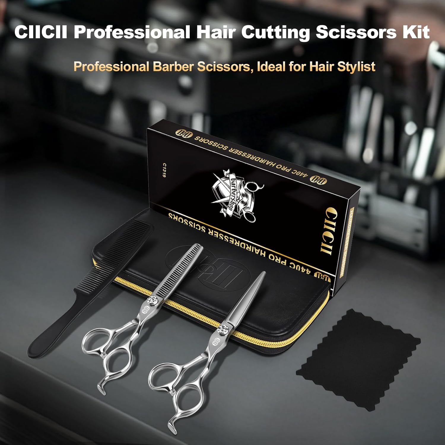 Thumbnail 6 de CIICII 6.7 Inch Professional Hair Cutting Scissors and Thinning Shears Kit